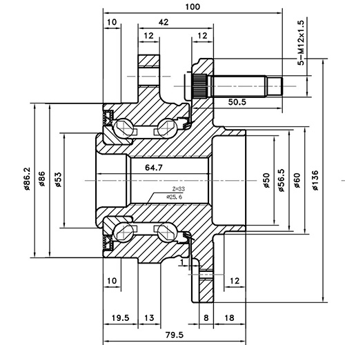 Z89355R — ZIKMAR — Ступица передняя