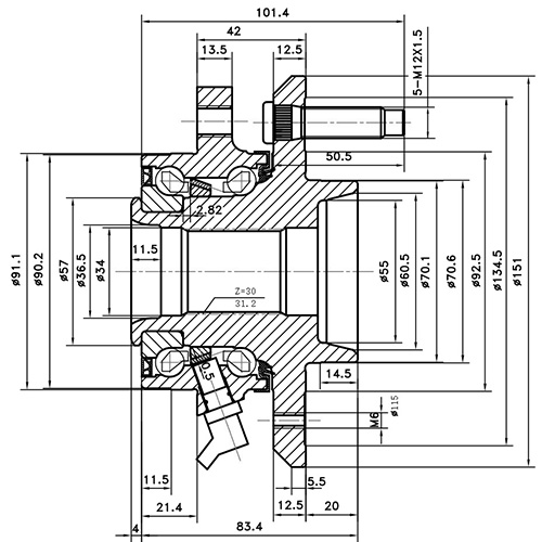 Z89372R — ZIKMAR — Ступица передняя