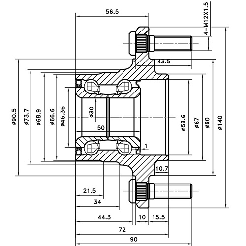 Z89381R — ZIKMAR — Ступица задняя