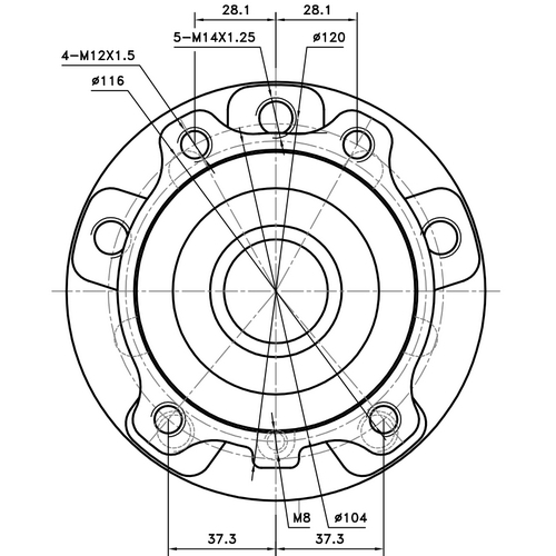 Z89386R — ZIKMAR — Ступица передняя