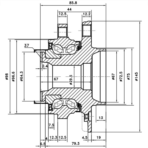 Z89387R — ZIKMAR — Ступица передняя