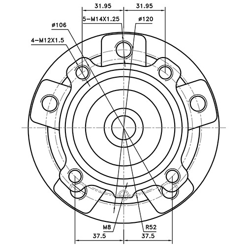 Z89391R — ZIKMAR — Ступица передняя