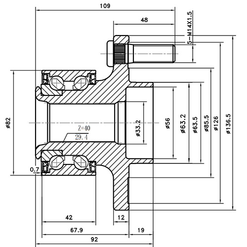 Z89406R — ZIKMAR — Ступица передняя