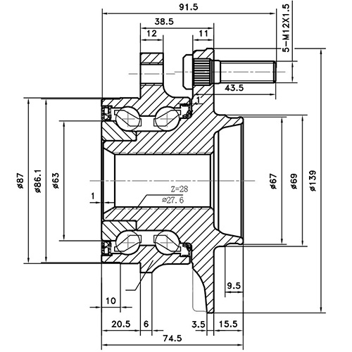 Z89417R — ZIKMAR — Ступица передняя