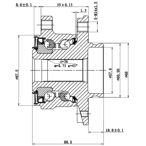 Z89460R — ZIKMAR — Ступица задняя