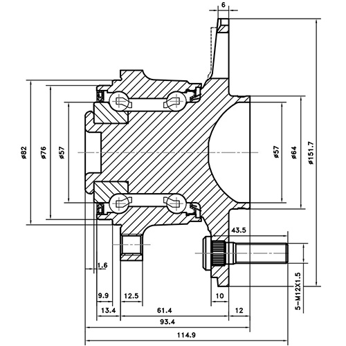 Z89475R — ZIKMAR — Ступица задняя