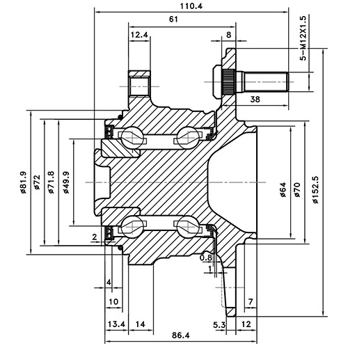 Z89476R — ZIKMAR — Ступица задняя