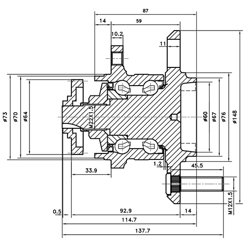 Z89492R — ZIKMAR — Ступица задняя