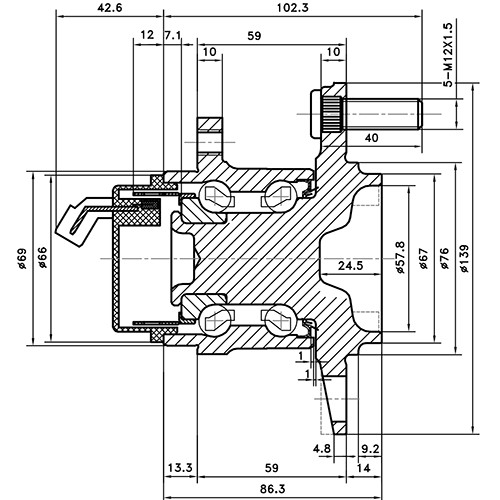 Z89498R — ZIKMAR — Ступица задняя