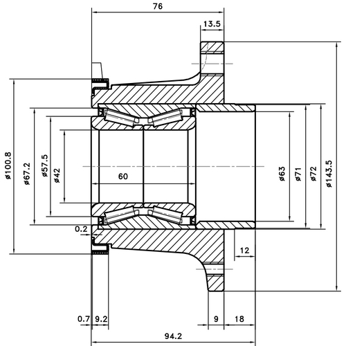 Z89499R — ZIKMAR — Ступица задняя