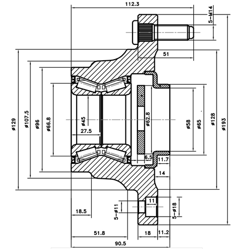 Z89503R — ZIKMAR — Ступица задняя