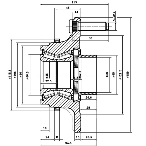 Z89511R — ZIKMAR — Ступица задняя