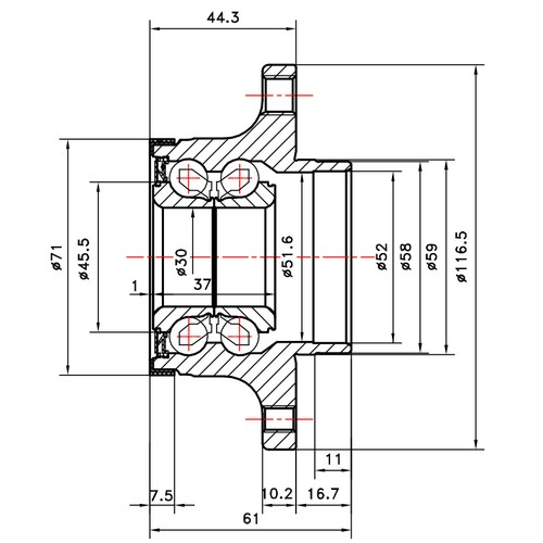 Z89530R — ZIKMAR — Ступица задняя