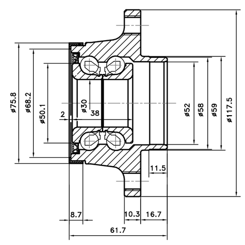 Z89533R — ZIKMAR — Ступица задняя