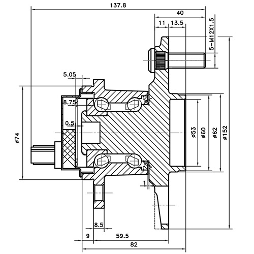 Z89569R — ZIKMAR — Ступица задняя