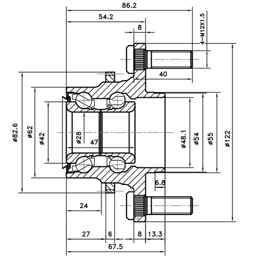 Z89573R — ZIKMAR — Ступица задняя