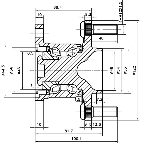 Z89574R — ZIKMAR — Ступица задняя