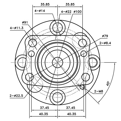 Z89574R — ZIKMAR — Ступица задняя