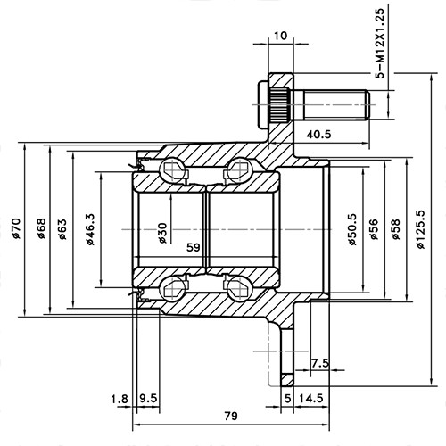 Z89598R — ZIKMAR — Ступица задняя