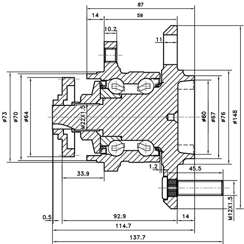 Z89609R — ZIKMAR — Ступица задняя