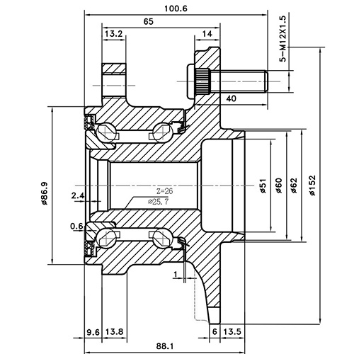 Z89634R — ZIKMAR — Ступица задняя