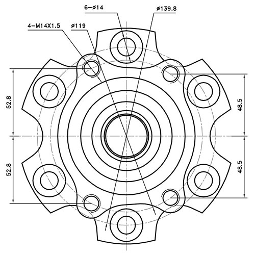 Z89643R — ZIKMAR — Ступица задняя