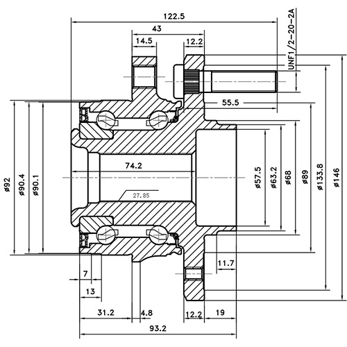 Z89663R — ZIKMAR — Ступица передняя, задняя