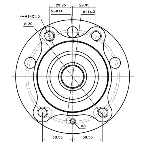 Z89663R — ZIKMAR — Ступица передняя, задняя