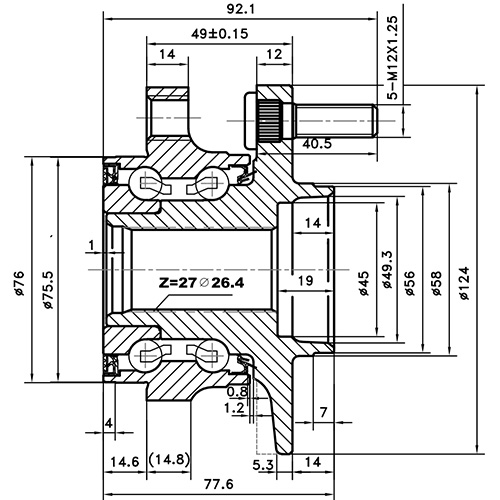 Z89688R — ZIKMAR — Ступица передняя