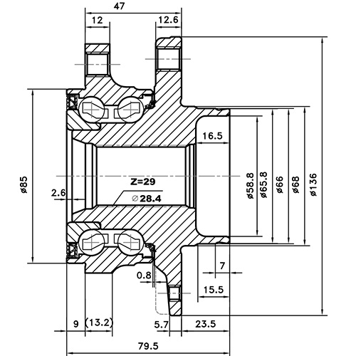 Z89690R — ZIKMAR — Ступица передняя