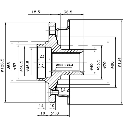 Z89691R — ZIKMAR — Ступица передняя