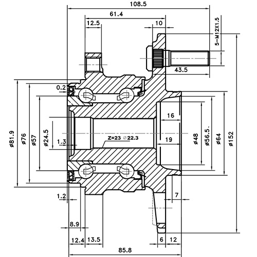 Z89692R — ZIKMAR — Ступица задняя