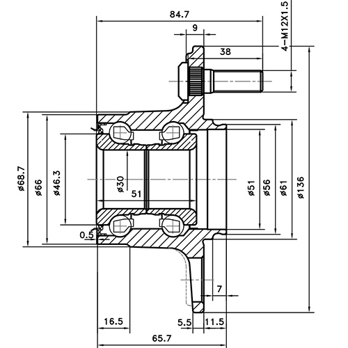 Z89697R — ZIKMAR — Ступица задняя