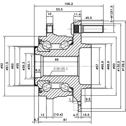 Z89701R — ZIKMAR — Ступица передняя