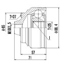 Z87098R — ZIKMAR — Шрус Наружный